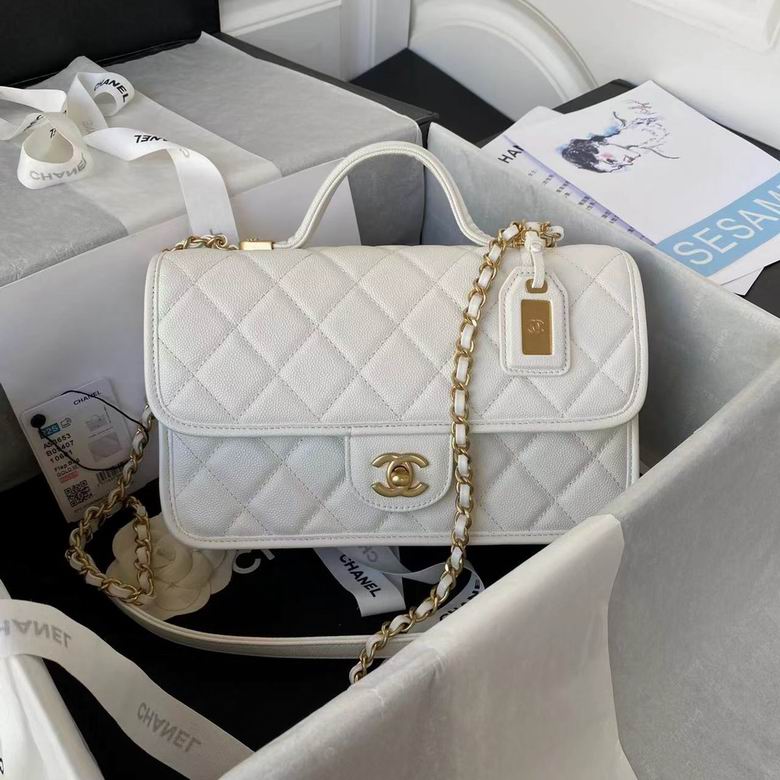 Chanel Flap Bag with Top Handle · 25×21.5×7 cm