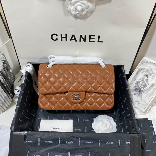 Chanel Classic Flap Medium Double Flap Shoulder Bag in Caramel Quilted Leather