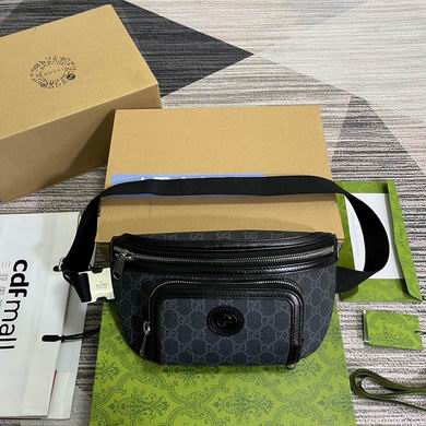 Gucci Belt Bag with Interlocking G in Black GG Supreme Canvas