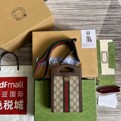 Gucci Ophidia Mini Top-Handle Bag in GG Supreme Canvas with Web Stripe