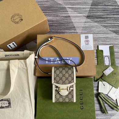 Gucci Horsebit 1955 Mini Vertical Crossbody Bag in GG Supreme Canvas