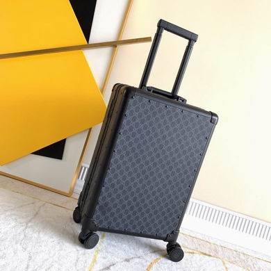 Gucci 20-Inch GG Supreme Hard-Shell Carry-On Rolling Suitcase in Black