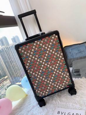 Gucci 20-Inch Rolling Cabin Suitcase in Multicolor Heart Print Canvas