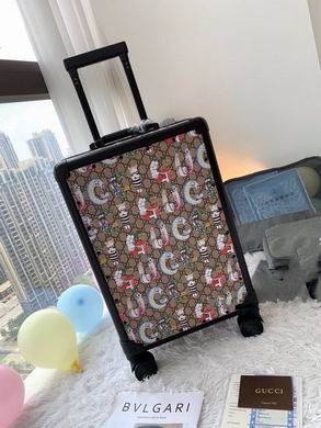 Gucci 20-Inch Cabin Rolling Suitcase in GG Supreme Canvas with Animal Print
