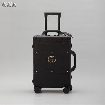 Gucci 20-Inch Cabin Rolling Suitcase with GG Logo and Studs in Black