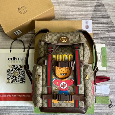Gucci Ophidia GG Supreme Canvas Backpack with Cartoon Tiger Print