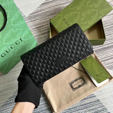 Gucci Signature Continental Wallet in Black Microguccissima Leather