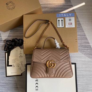 Gucci GG Marmont Small Top-Handle Bag in Dusty Rose Matelassé Leather