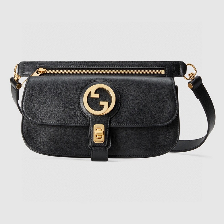 Gucci Blondie Belt Bag in Black Leather with Interlocking G