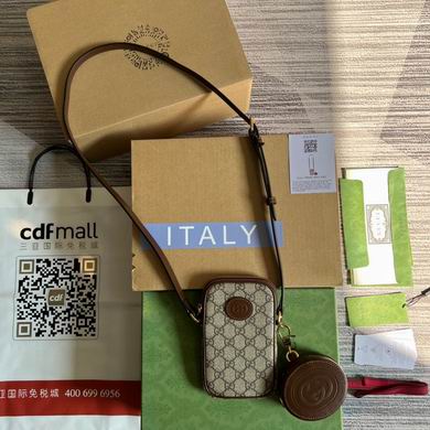Gucci Mini Phone Crossbody Bag with Interlocking G in GG Supreme Canvas