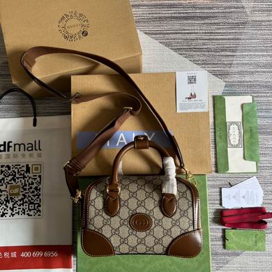 Gucci Mini Top-Handle Bag with Interlocking G in GG Supreme Canvas