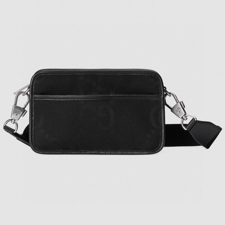 Gucci Off The Grid Small Messenger Crossbody Bag in Black Jumbo GG Canvas