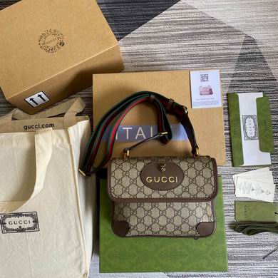 Gucci Neo Vintage Small Messenger Bag in GG Supreme Canvas with Web Strap
