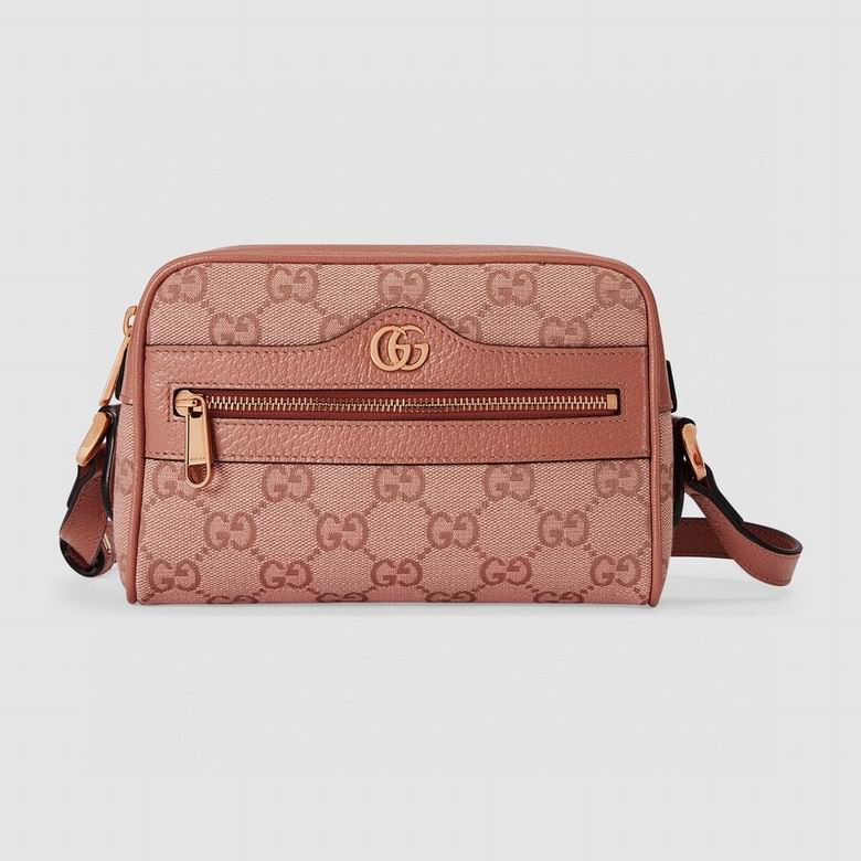Gucci Ophidia Mini GG Canvas Crossbody Bag in Dusty Pink