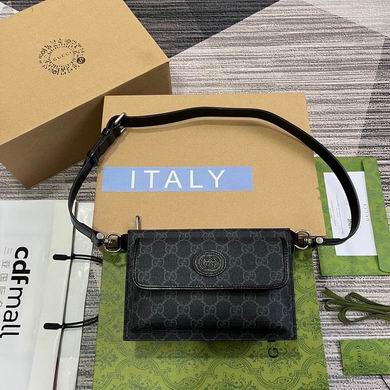 Gucci Belt Bag with Interlocking G in Black GG Supreme Canvas