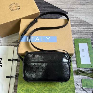 Gucci GG Crystal Canvas Camera Crossbody Bag in Black