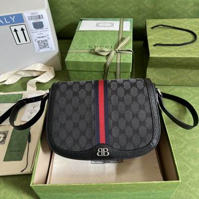 Gucci x Balenciaga Hacker Project Small Shoulder Bag in Black GG Canvas