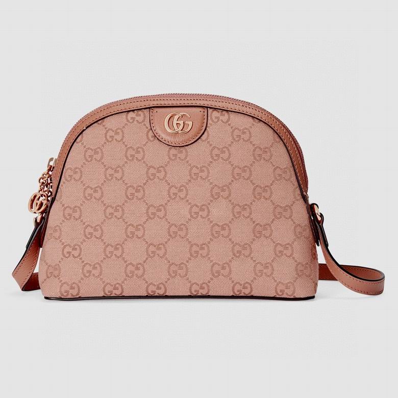 Gucci Ophidia Small GG Canvas Shoulder Bag in Dusty Pink