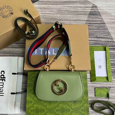 Gucci Blondie Small Top-Handle Bag in Sage Green Leather