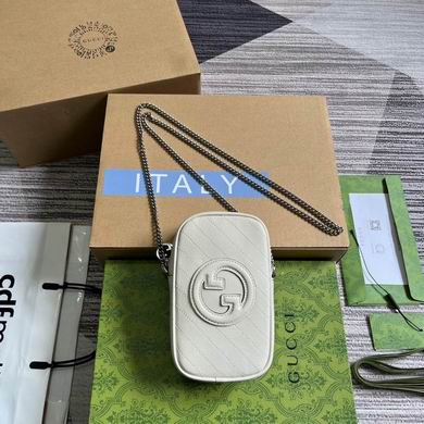 Gucci Blondie Mini Bag Crossbody with Chain Strap in White Leather