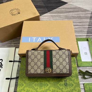 Gucci Ophidia Mini Top-Handle Bag in GG Supreme Canvas with Web Stripe