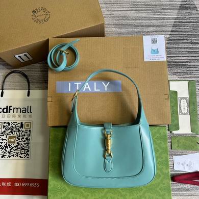 Gucci Jackie 1961 Small Shoulder Bag in Light Blue Leather