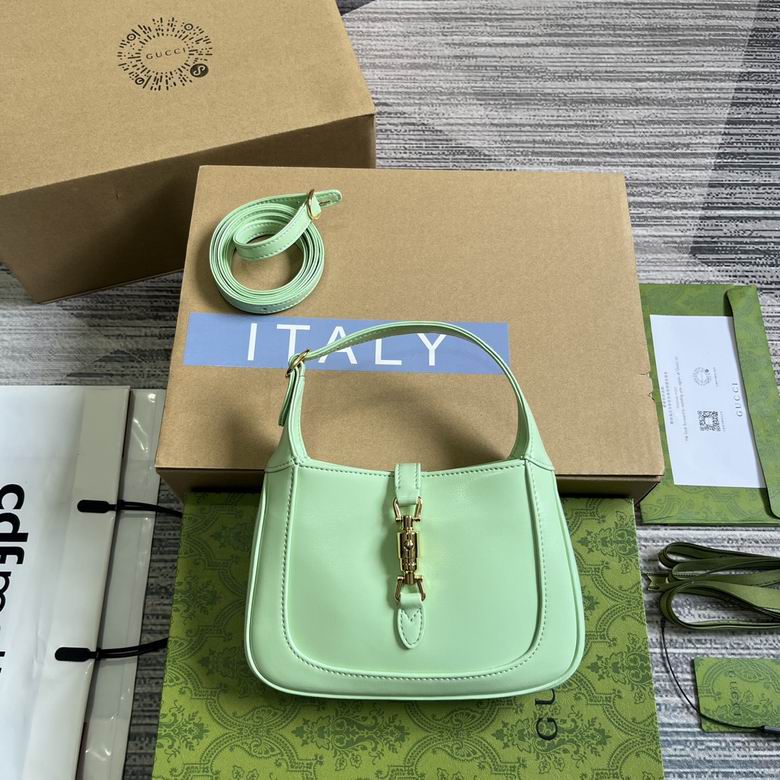 Gucci Jackie 1961 Mini Shoulder Bag in Mint Green Leather