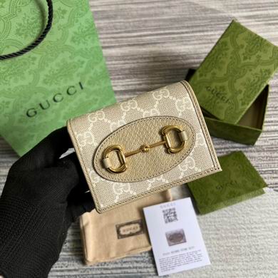 Gucci Horsebit 1955 Card Case Wallet in Beige GG Supreme Canvas