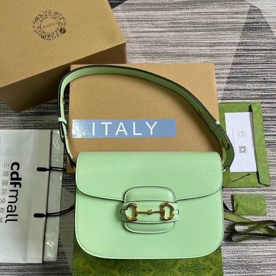 Gucci Horsebit 1955 Small Shoulder Bag in Mint Green Leather