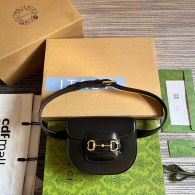 Gucci Horsebit 1955 Mini Belt Bag in Black Leather with Gold Horsebit