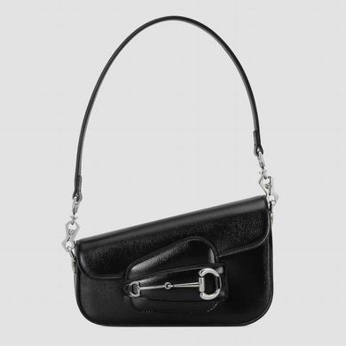 Gucci Horsebit 1955 Small Shoulder Bag in Black Leather with Silver Hardware
