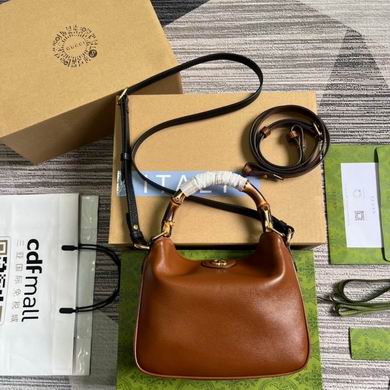 Gucci Diana Small Shoulder Bag with Bamboo Handle in Tan Brown Leather