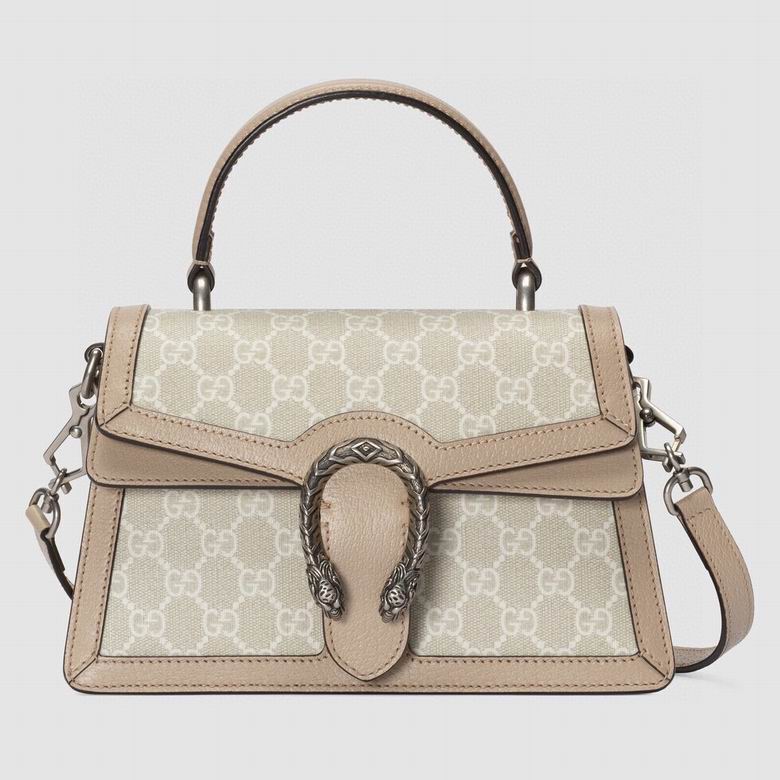 Gucci Dionysus Small Top-Handle Bag in Beige GG Supreme Canvas