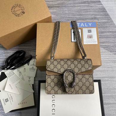 Gucci Dionysus Mini Shoulder Bag in Beige/Ebony GG Supreme Canvas
