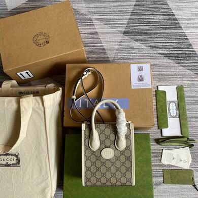 Gucci Mini Tote Bag with Interlocking G in Beige GG Supreme Canvas