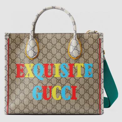 Gucci Exquisite Gucci Small Tote Bag in GG Supreme Canvas with Multicolor Print