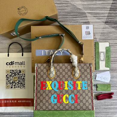 Gucci Exquisite Gucci Small Tote Bag in GG Supreme Canvas with Multicolor Print