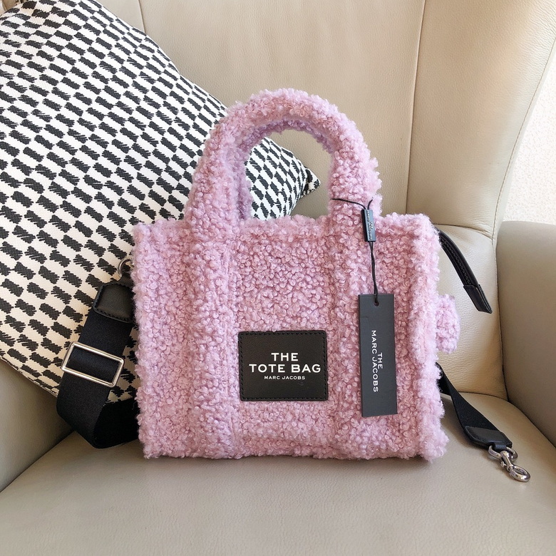 Marc Jacobs The Teddy Small Tote Bag in Lilac Pink with Crossbody Strap