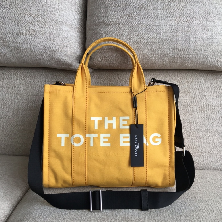 Marc Jacobs The Tote Bag Large Canvas Tote with Crossbody Strap in Yellow
