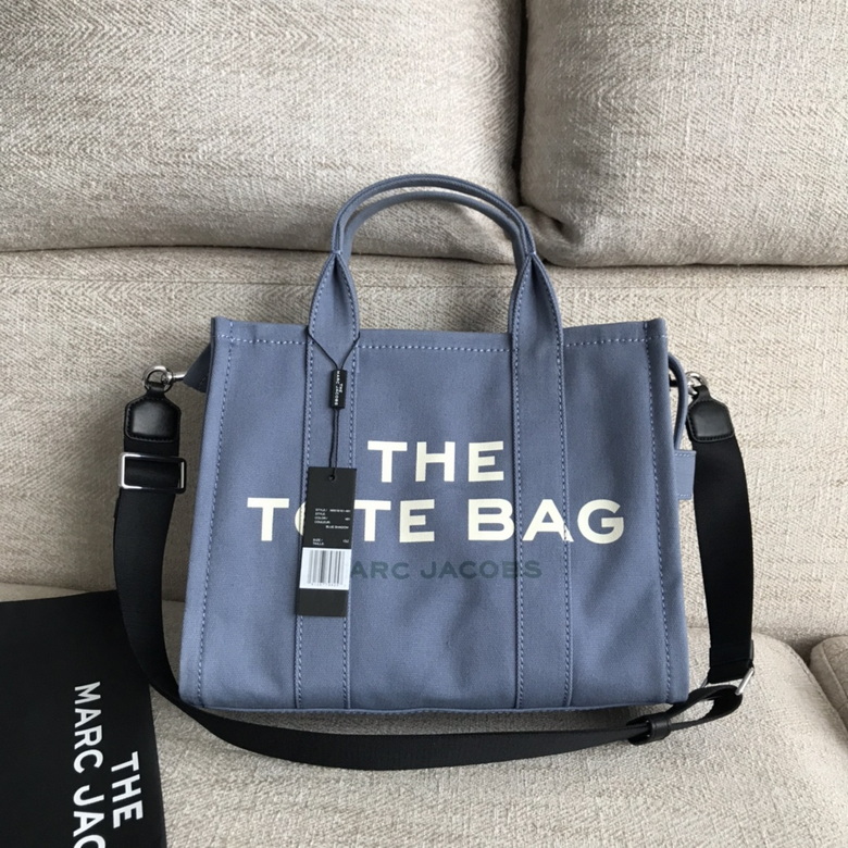 Marc Jacobs The Tote Bag Large Canvas Tote with Crossbody Strap in Blue