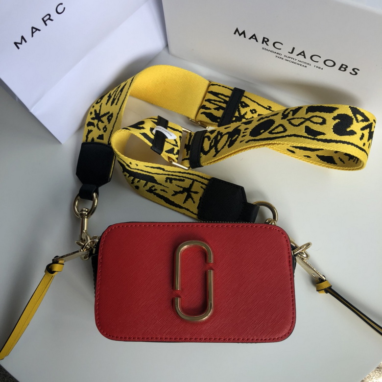 Marc Jacobs Snapshot Small Camera Crossbody Bag in Red with Graffiti Strap