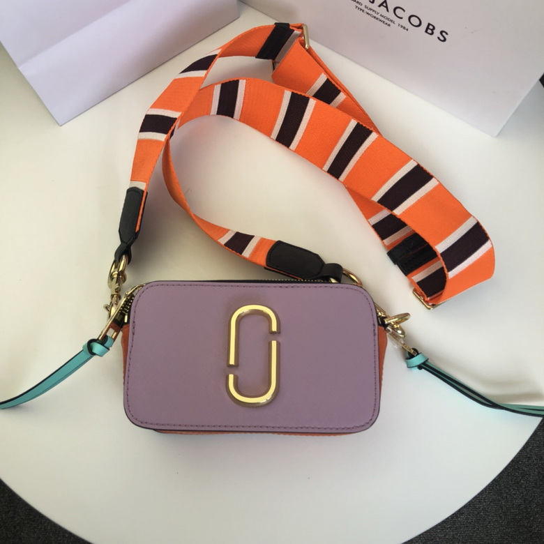 Marc Jacobs Snapshot Small Camera Crossbody Bag in Lilac Colorblock Leather