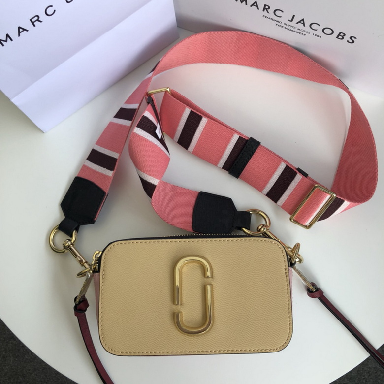 Marc Jacobs Snapshot Small Camera Crossbody Bag in Beige Colorblock Leather