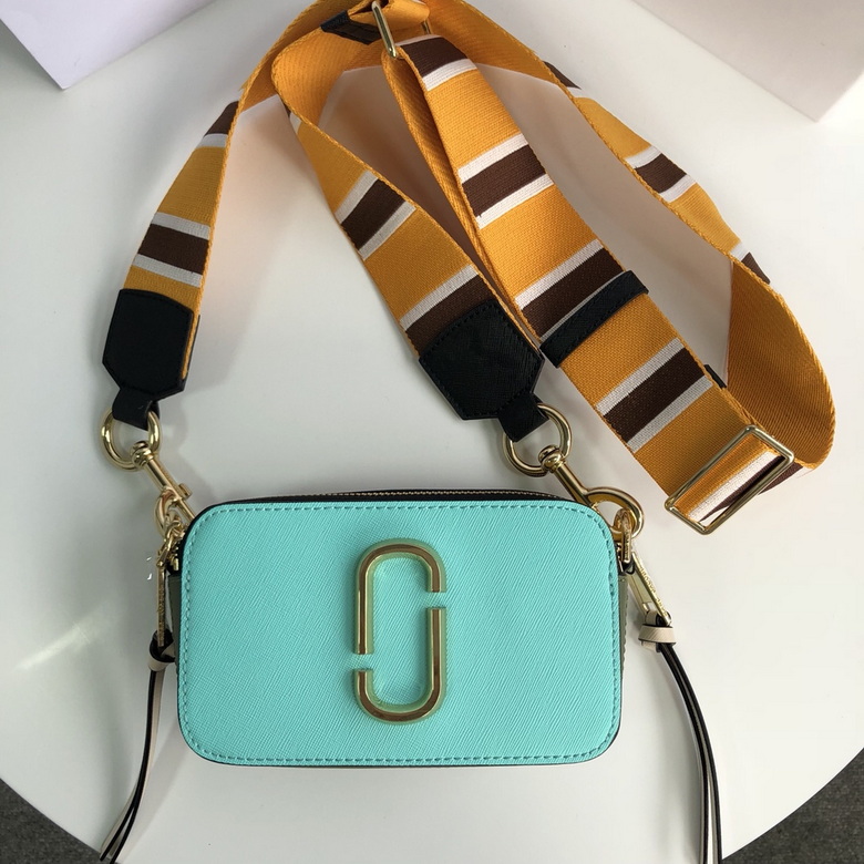 Marc Jacobs Snapshot Small Camera Crossbody Bag in Aqua Textured Leather