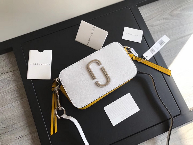 Marc Jacobs Snapshot Small Camera Crossbody Bag in White and Yellow
