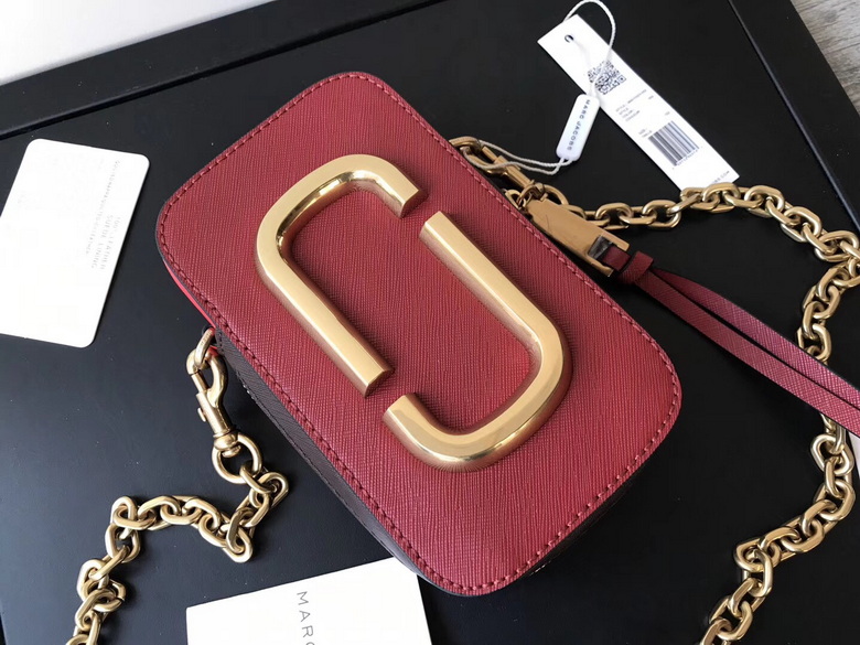 Marc Jacobs Snapshot Crossbody Camera Bag in Red Saffiano Leather