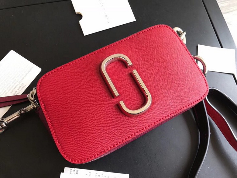 Marc Jacobs Snapshot Small Camera Crossbody Bag in Red Textured Leather