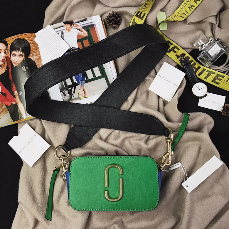 Marc Jacobs Snapshot Small Camera Crossbody Bag in Green Textured Leather