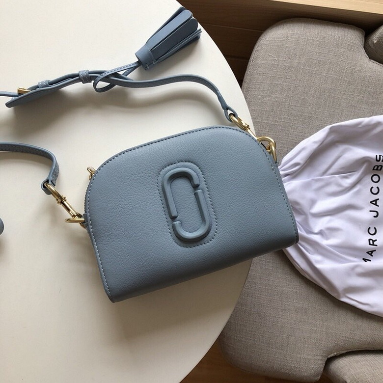 Marc Jacobs Shutter Crossbody Camera Bag in Dusty Blue Leather with Tassel