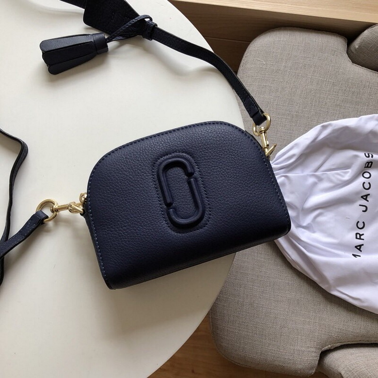 Marc Jacobs Shutter Crossbody Camera Bag in Navy Pebbled Leather